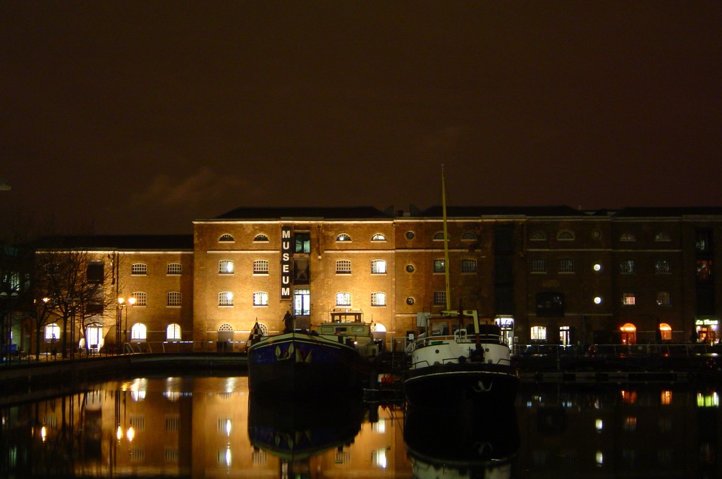 Museum in Docklands at night 